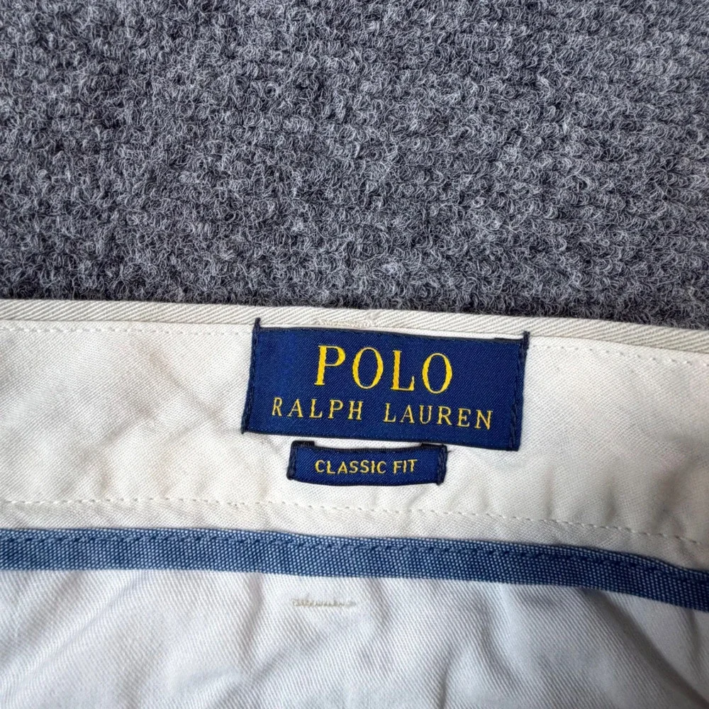 Polo Ralph Lauren Mens Classic Fit Chino Pants Tan Khaki 36x32 Cotton Trousers‎